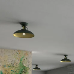 Deckenlampe Felix, grün/gold