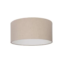 Deckenlampe Feniglia mit Leinenschirm natur