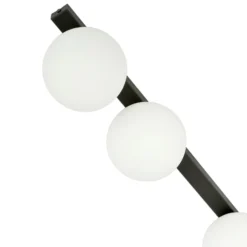 Deckenlampe Fit, schwarz/opal, dreiflammig