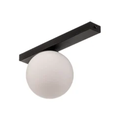 Deckenlampe Fit, schwarz/opal, einflammig