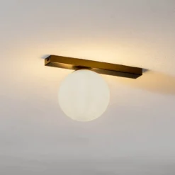 Deckenlampe Fit, schwarz/opal, einflammig