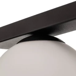 Deckenlampe Fit, schwarz/opal, einflammig