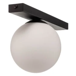 Deckenlampe Fit, schwarz/opal, einflammig