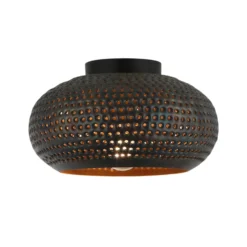 Deckenlampe Fori, Ø 35 cm, braun, Metall