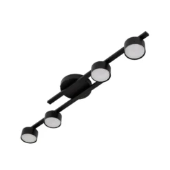 Deckenlampe Fragment, schwarz, Länge 86 cm, Metall, 4-flg.