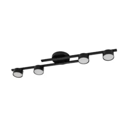 Deckenlampe Fragment, schwarz, Länge 86 cm, Metall, 4-flg.