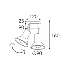 Deckenlampe Genziana 1422.E27, 2-flg messing antik