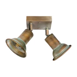 Deckenlampe Genziana 1422.E27, 2-flg messing antik