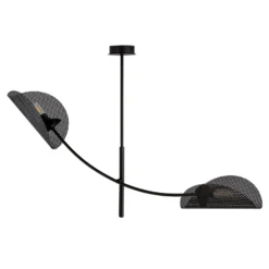 Deckenlampe Gladio, schwarz, zweiflammig