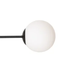 Deckenlampe Glassy, 4-flg., gekreuzt, schwarz/opal
