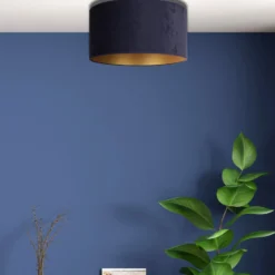 Deckenlampe Golden Roller Ø 40cm dunkelblau/gold