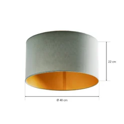 Deckenlampe Golden Roller Ø 40cm mintgrün/gold
