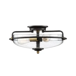 Deckenlampe Griffin, Ø 42 cm, bronze/klar