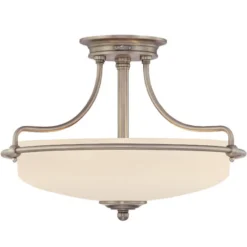 Deckenlampe Griffin, Ø 43 cm, nickel antik
