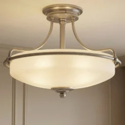 Deckenlampe Griffin, Ø 43 cm, nickel antik