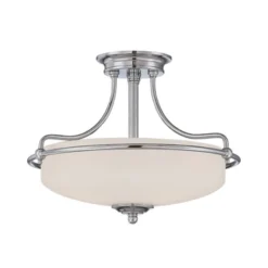 Deckenlampe Griffin mit Abstand, Ø 43 cm, chrom
