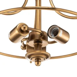 Deckenlampe Griffin mit Abstand, messing, Ø 42 cm