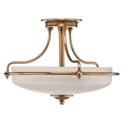 Deckenlampe Griffin mit Abstand, messing, Ø 42 cm