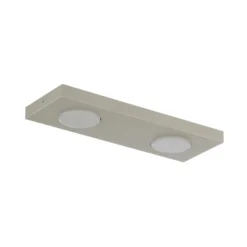 Deckenlampe Hero, grau-beige, 2fl., 35 x 12 cm, Metall, GX53