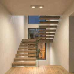 Deckenlampe Hero, grau-beige, 2fl., 35 x 12 cm, Metall, GX53