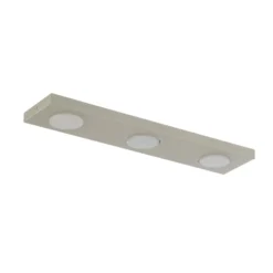 Deckenlampe Hero grau-beige, 55 x 12 cm, 3-fl., Metall GX53
