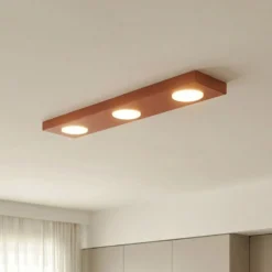Deckenlampe Hero, rot, 55 x 12 cm, 3-fl., Metall, GX53