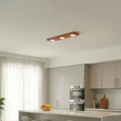 Deckenlampe Hero, rot, 55 x 12 cm, 3-fl., Metall, GX53