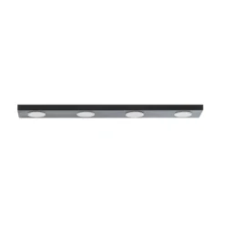 Deckenlampe Hero, schwarz, 4-fl., 75 x 12 cm, Metall, GX53