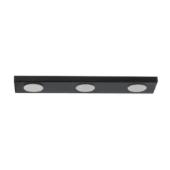 Deckenlampe Hero, schwarz, 55 x 12 cm, 3-fl., Metall, GX53