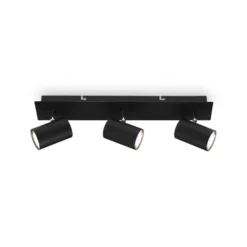 Deckenlampe Isil A, schwarz, 3-flammig, Metall, drehbar