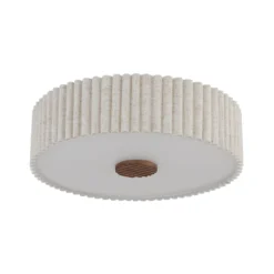 Deckenlampe Jannie, natur, Leinen, 3-flammig, Ø 50 cm, E27