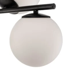 Deckenlampe Kabo,1 Arm, schwarz, sechsflammig