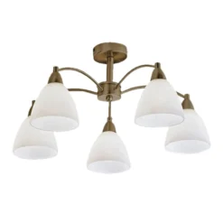 Deckenlampe Kinga, altmessing, 5-flammig