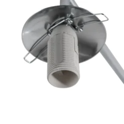 Deckenlampe Korek, chrom/weiß, Glas, 75 cm, 7-flg., E14