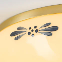 Deckenlampe Landhaus Messing creme blau Ø 28cm