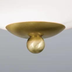 Deckenlampe Landhaus Messing opal grün Ø 21 cm