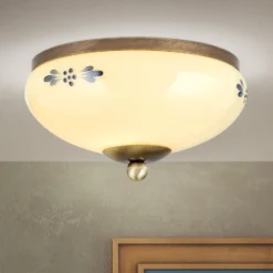 Deckenlampe Landhaus Patina creme blau Ø 21 cm