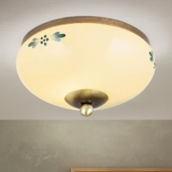 Deckenlampe Landhaus Patina creme blau Ø 21 cm