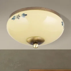 Deckenlampe Landhaus Patina creme blau Ø 21 cm