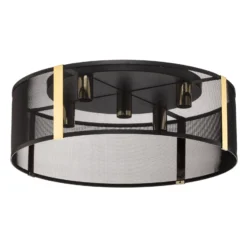 Deckenlampe Lavinia, goldene Streifen, fünfflammig