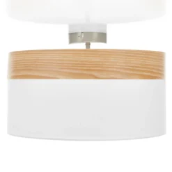 Deckenlampe Libba mit Dekor in Holzoptik