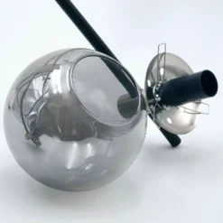 Deckenlampe Lilou, Ø 53cm, rauchgrau, Glas/Metall, 6-flg.