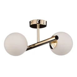 Deckenlampe Linea, gold, zweiflammig