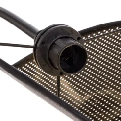 Deckenlampe Lotus, schwarz/gold, 2-flammig