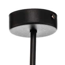 Deckenlampe Lotus, schwarz/rattanoptik, 2-flammig