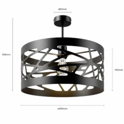 Deckenlampe Modul Frez Musterschirm Ø39cm schwarz
