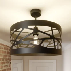 Deckenlampe Modul Frez Musterschirm Ø39cm schwarz