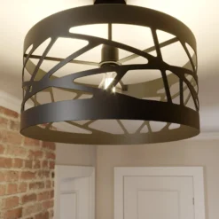 Deckenlampe Modul Frez Musterschirm Ø39cm schwarz
