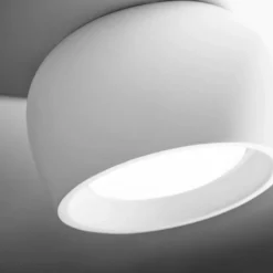 Deckenlampe Mysia, weiß, Gips, Ø 11 cm, GX53