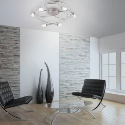 Deckenlampe Nelia m. LED 6fl Ø 60 cm stahl